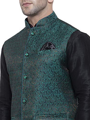 Image of Badoliya & Sons Men's Brocade Zari Nehru Jacket /Waist Coat