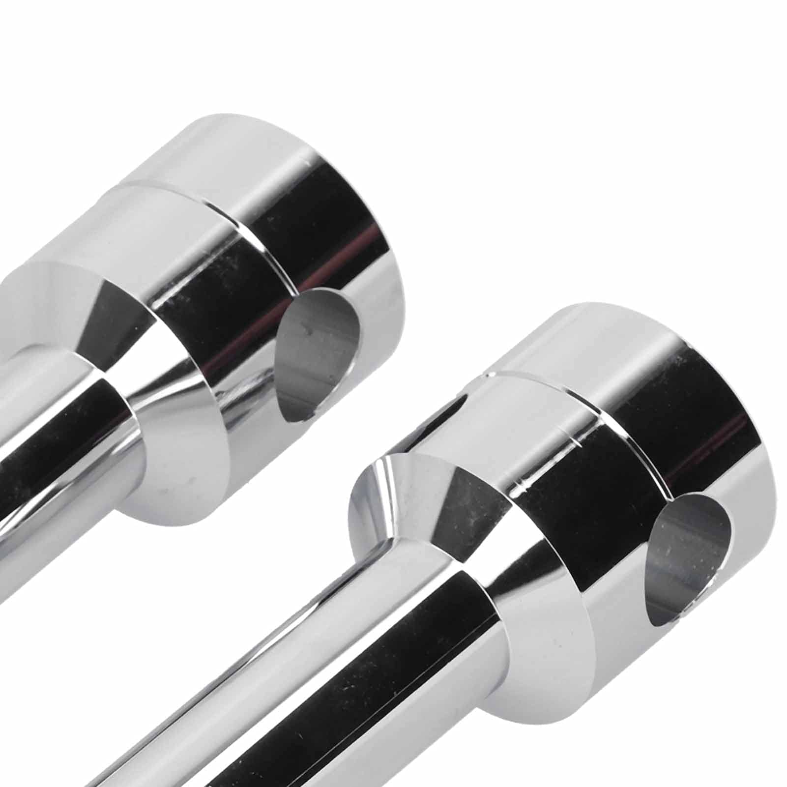 KIMISS Abrazaderas para Elevadores de Manillar de 25 Mm, Kit de Adaptador de Abrazadera de Montaje de Elevadores de Barra de Manillar de Aleación de Aluminio para Motocicleta (cromo)