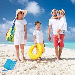 SupMLC Mesh Beach Bag Extra Large Beach Bags and Totes Tote Backpack Toys Towels Sand Away For Holding Beach Toys Children Toys Market Grocery Picnic Tote