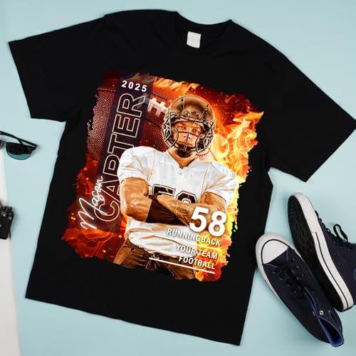 Personalized Football Shirt, Custom Football Team Shirt, Football Player Shirt, Name and Number3