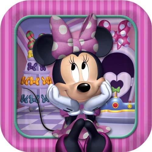 Hallmark - Disney Minnie Mouse Bow-Tique Dream Party Square Dessert Plates #TOP3