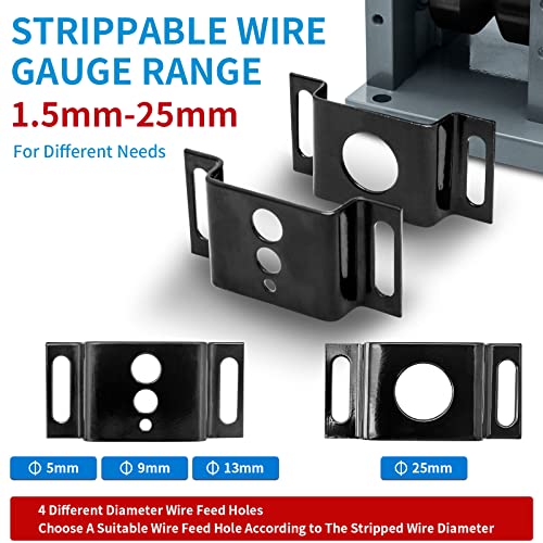 SENDUO Wire Stripper Machine Speed 60ft/Min Wire Stripping Machine Wire Gauge Range 0.06-1inch Automatic Wire Stripper Portable For Scrap Copper Wire Cable Recycling - Thumbnail 5