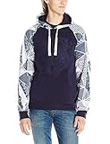 Southpole Men's Pull Over Hoodie with Tiger Head and All Over Patterns