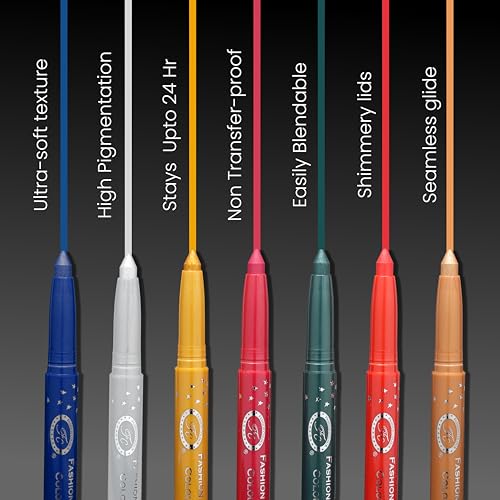 Image of FASHION COLOUR German Eyeshadow Stick Matte & Shimmer | Long Lasting, High Pigment, Blendable Eye Shadow Pencil | Built-In Sharpener | Crystal Light |