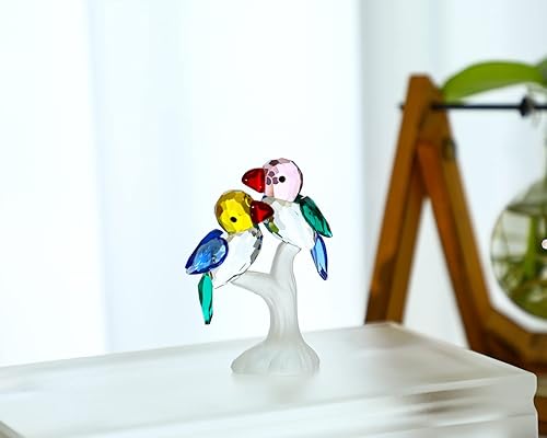 Miniatura 3 de H&D HYALINE & DORA Figuras de pájaros de cristal, coleccionables, arte de cristal, decoración de mesa, decoración de mesa para el hogar, caja de