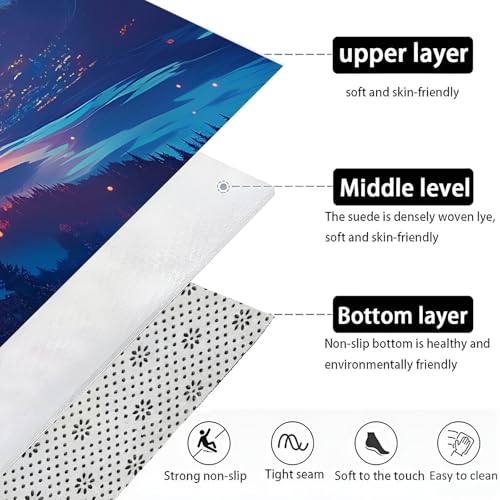 Tapis de porte pour couloir absorbant les saletés et paillasson extérieur antidérapant