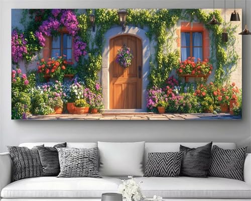 Broderie Diamant Fleur Kit Complet 100x200cm Activité Manuelle Adulte pour Salon