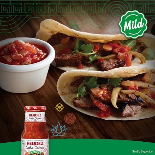 Image of HERDEZ Salsa Casera, Mild, 16 oz Jar - Classic Homestyle Mexican Salsa for Everyday Use (Pack of 2)