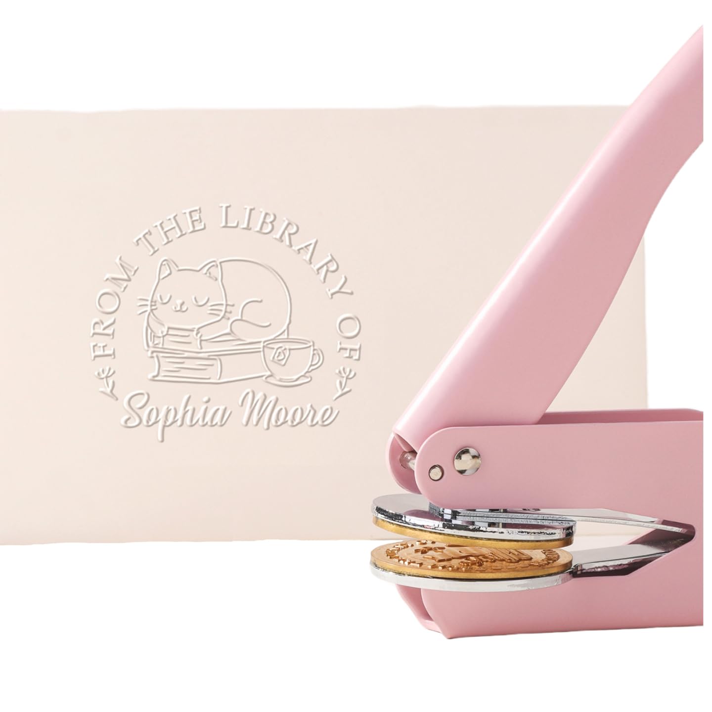 Book Embosser Stamp from The Library of - with Your Name or Design, Custom Library Stamp, Personalized Book Lover Gifts