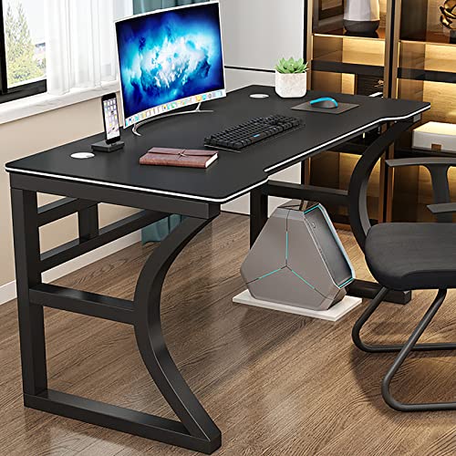 SXZenSpace Escritorio Grande para Juegos fácil Montaje, Ideal para la Oficina en casa o el Lugar de Trabajo, con un Estilo Moderno y Sencillo (99 cm, Negro).