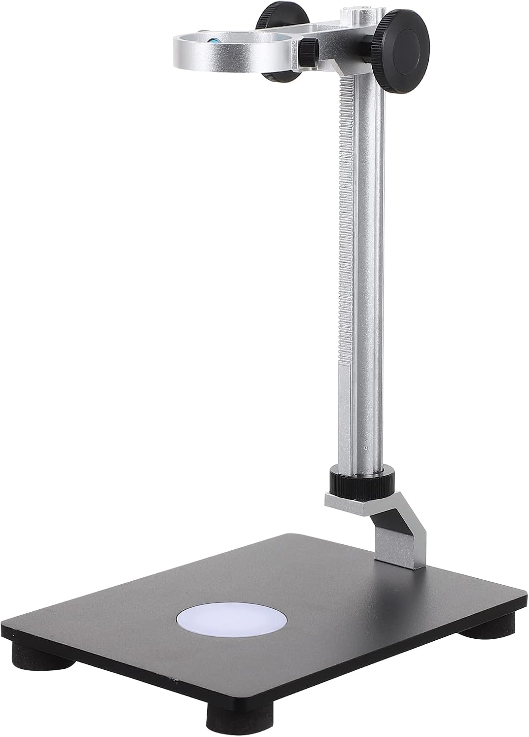 Adjustable Microscope Lifting Stand with Stable Steel Bracket and Built-in Light Source for Industrial Camera and Microscope Support in Laboratory Or Workshop