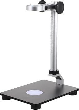 Adjustable Microscope Lifting Stand with Stable Steel Bracket and Built-in Light Source for Industrial Camera and Microscope Support in Laboratory Or Workshop