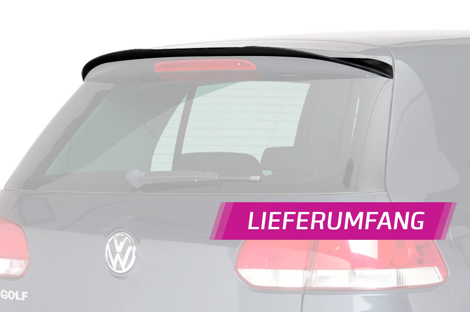 CSR-Automotive Heckflügel schwarz glänzend für VW Golf 6 Basisversion mit ABE