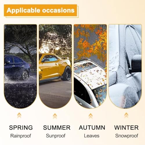 Image of Heavy Duty SUV Car Cover Custom Fit Subaru Outback (1994-2025), Car Covers for Automobiles Waterproof All Weather, Outdoor Full Exterior Covers with Zipper and Cotton Lining. Black