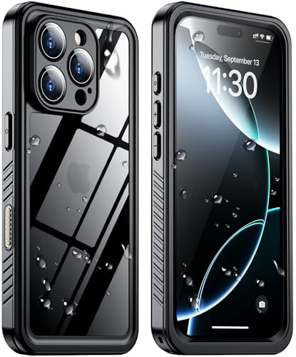 2025 New Designed for iPhone 16 Pro Case Waterproof [Built-in Screen Protector & Glass Camera Protector][Full Body Shockproof][IP68 Underwater][Dustproof][Dropproof] Phone Case for iPhone 16 Pro 6.3