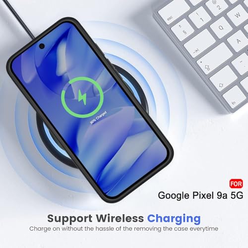 Image of KAPAVER Hybrid Shock Proof Series Back Cover Case Compatible with for Google Pixel 9A (PC+TPU) (Black)