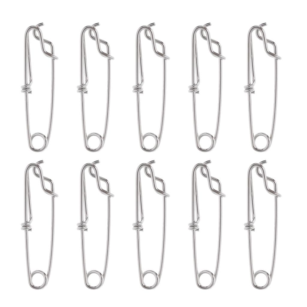 UJEAVETTE® Fishing Clip Snap Long Line Clips Stainless Sea Fishing Connector S - 10Pcs-image-23