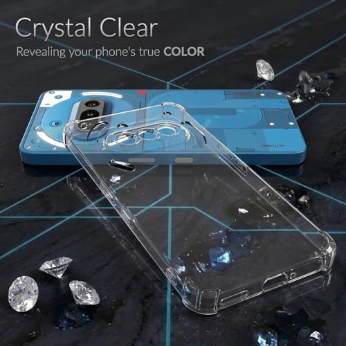 Image of Fashionury 3D Raised Transparent Crystal Clear Back Cover for Nothing Phone 3A | Shockproof Design | Anti-Slip Grip | Camera Protection | 360 Degree Protection Mobile Case