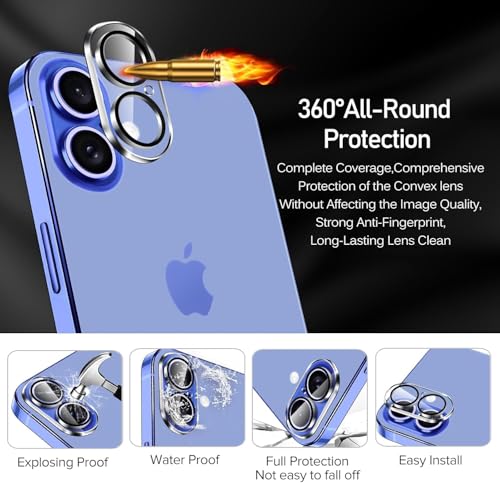 OpenTech® Premium Camera Lens Protector Tempered Glass Compatible For iPhone 16 / iPhone 16 Plus With Edge To Edge Coverage (Full Transparent) (Pack of Two) 5 514essG2wsL