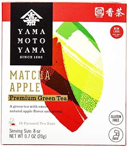 Yamamotoyama Matcha Apple Pyramid Green Tea Bag, 10 ct.