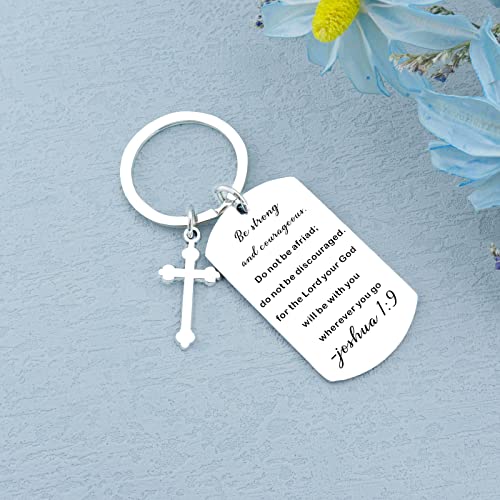 Christian Gifts For Women Religious Gifts For Women Inspirational Bible Verse Keychain Pendant Cross Charm Religious Gifts For Birthday Communion Christmas Stocking Stuffers For Women, Silver #TOP1