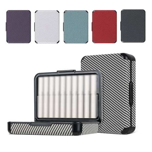 Vikvokr加熱式たばこ弾箱 IQOS適用するイルマi ワン プライム アイコス互換品 ヒートスティックケース あいこす互換機、耐圧・防湿、タバコスティック保護 カーボン調デザイン 5色展開 (ダークグレー)