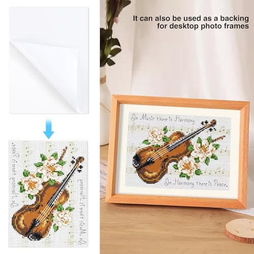 AXELIP Self Stick Mounting Board 11 X 14 inch, for Cross Stitch, Photo Frame Backing (4 Pack)