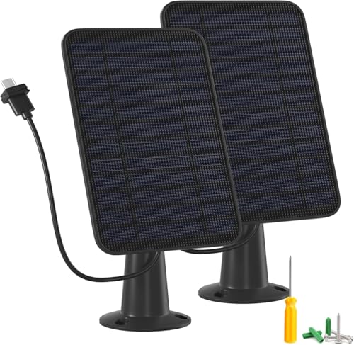 5 W Solarmodul-Ladegerät kompatibel mit Blink Outdoor/Outdoor (3. Generation)/XT XT2 Kamera Solarpanel für Blink-Kamera 4 m Ladekabel und Gummistopfen IP65 wetterfest mit sicherer Wandhalterung 2