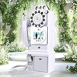 Wedding Video Guest Book - Vintage Telephone Booth with MP4 Video & Audio Message Recording, 5-7 Hours Usage, 5000mAh Battery