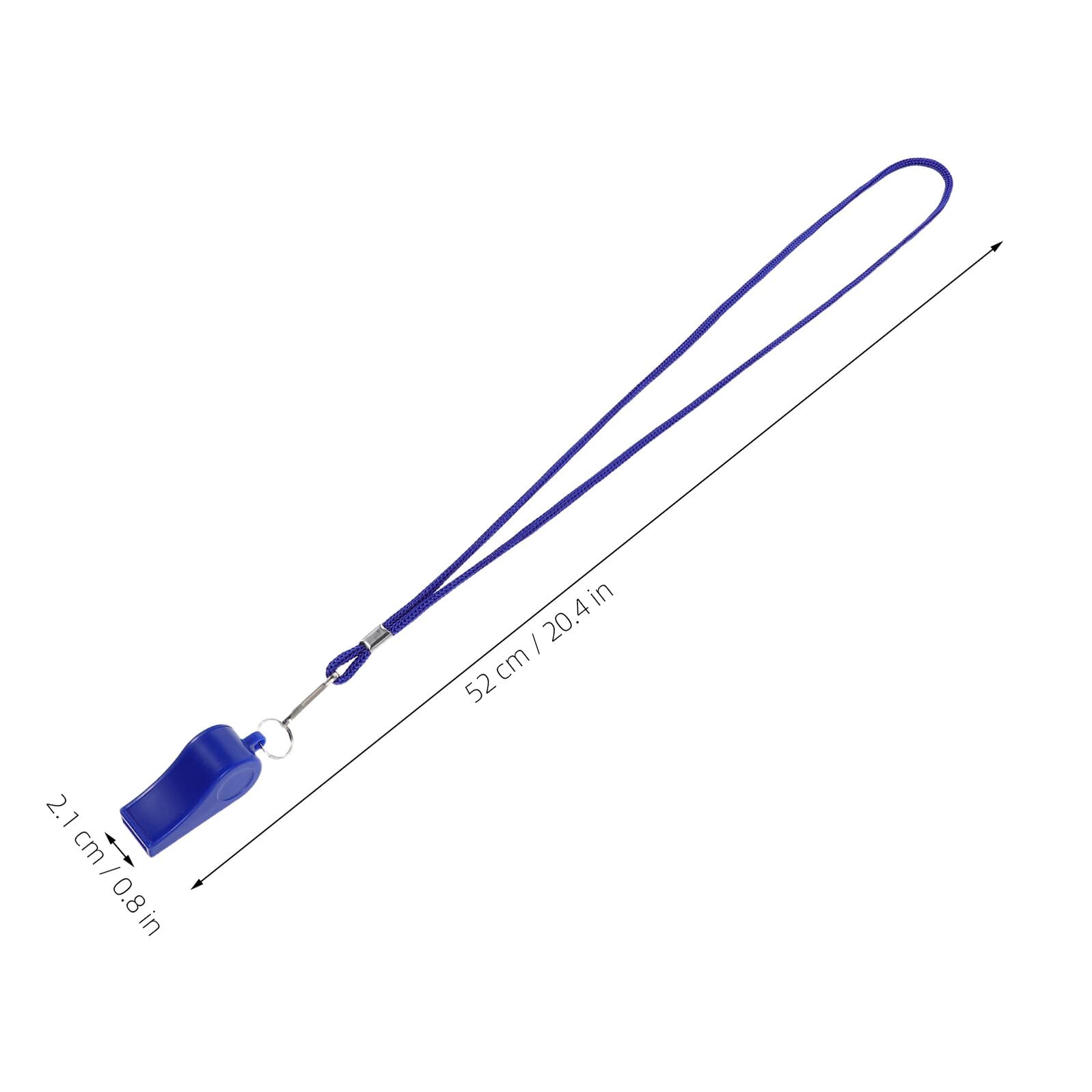 ifundom 36 Pezzi Fischietti Plastica Resistenti con Laccetto Blu Suono Forte per Sicurezza Campeggio Escursionismo Calcio e attività Outdoor