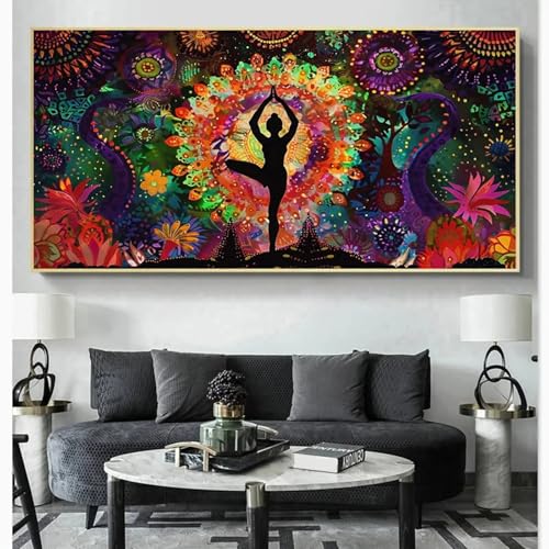 Toile yoga abstrait coloré pour inspirer la sérénité et la joie au quotidien