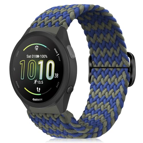[MokaZii] 20mm �o���h Garmin Approach J1/Forerunner 570 42mm/165/165 Music/Approach S44/S50/Vivoactive 6/5 �Ή� �����o���h �ґg �����x���g �T�C�Y���߉�
