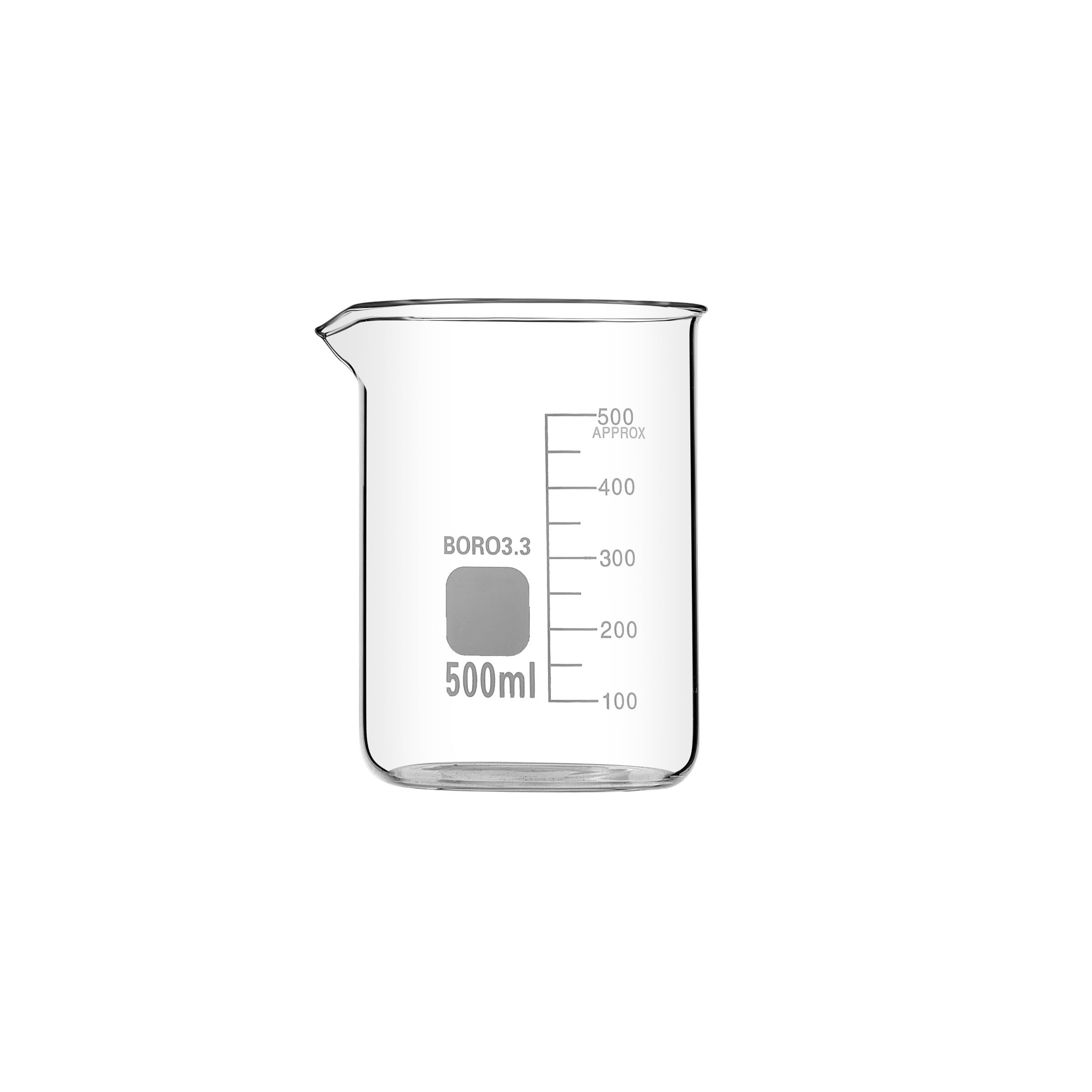 Zlewka laboratoryjna, Zlewka miarowa ze szkła borokrzemowego, podgrzewana w wielu rozmiarach(2x500ml)