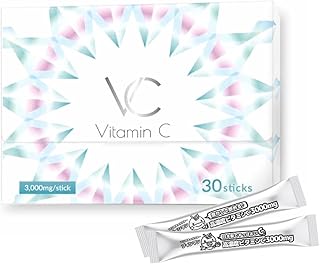 Amazon | 高濃度 ビタミンC 3000mg イギリス産 含有率96% サプリメント 粉末 スティック VC(ブイシー) 30包 (1箱) | §ＶＣ∞Ｖｉｔａｍｉｎ　Ｃ | ビタミンC