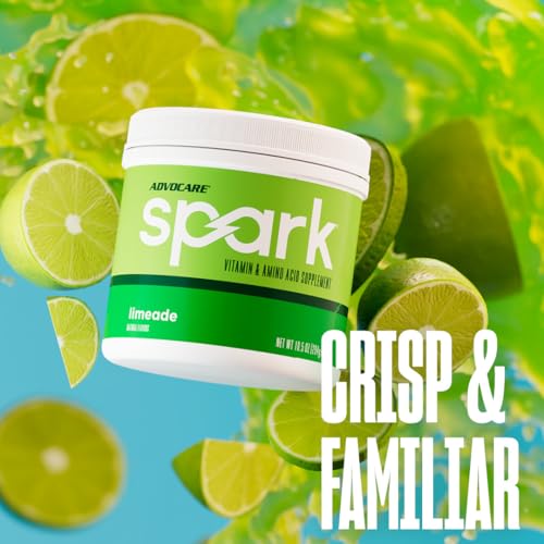 Image of AdvoCare Spark - Energy Drink Mix - Vitamin & Amino Acid Supplement - Supports Energy & Focus - Portable Immune Support - Sugar-Free - Limeade (10.5 oz)