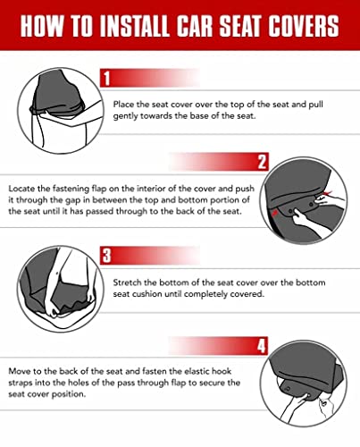 Dreaweet Hawaiian Seat Covers For Cars Blue Hibiscus Flower Print Car Seat Covers Floral Auto Front Seats Protector Fits For Car,Suv Sedan,Truck #TOP6