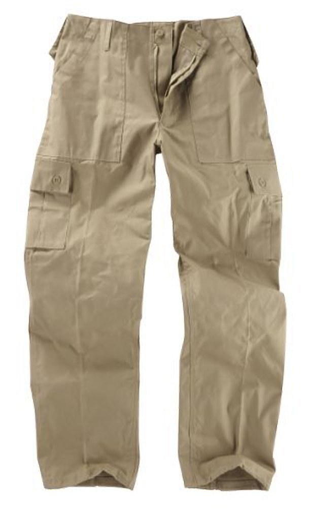 6 Pocket Basic Combat Cargo Trousers - Beige (38)