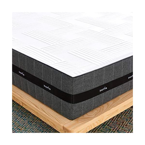 Inofia Sleep Mattress,25cm Gel Infused Memory Foam Mattress for a Cooler Sleep,Supportive and Pressure Relief with Breathable Soft Fabric Cover,Medium Firm Feel,CertiPUR-US,100 Night Trial - Image 5