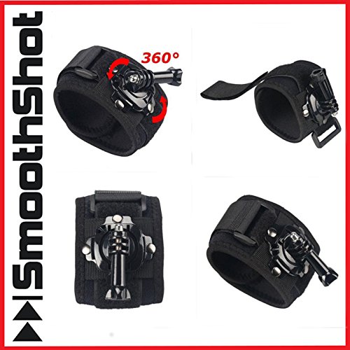 Exceltronics 360° ROTATING WRIST STRAP BAND ROTATION MOUNT FOR GOPRO HERO SJCAM SJ4000 ACTION CAMERA