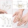 MELLIEX 4 Pièces Peigne de Cheveux de Mariage de Mariée, Pinces à Cheveux de Mariage Bijoux de Cheveux de Mariage Perle Cristal Cheveux Accessoires pour Femmes et Filles, Or #3
