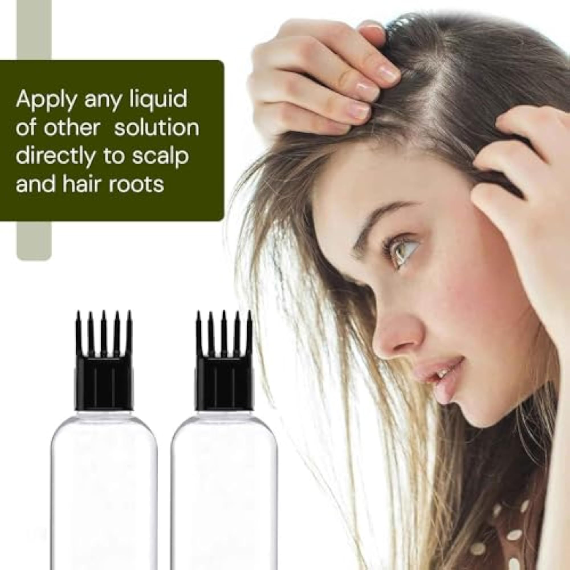 30ml Clear Plastic Comb Applicator Bottle with Flip Cap