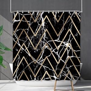 Hyupuanj Marmor Duschvorhang-Set 200x200 cm