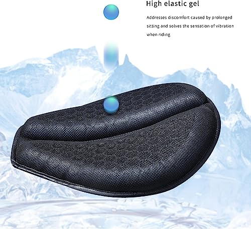 Image of PilloWillo 3D Gel Bike Seat Cushion Pad | Shock-Absorbing Honeycomb Gel Cover for Long Rides | Universal Fit for Bikes, Office & Car Seats | Durable, Breathable & Pressure Relief Support