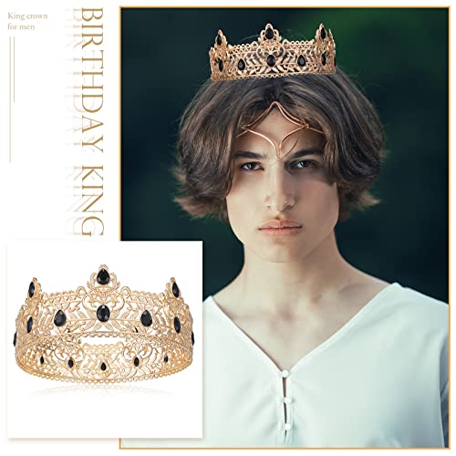 Birthday King Crown For Men Men Crown King Pageant Crown Birthday Crown And Birthday King Sash Party Decoration Prom Birthday Gift For Men (Bronze, 6 X 6 Inches) #TOP6