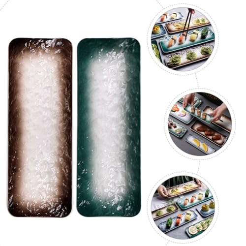 Platos de cerámica japonesa para sushi 2 piezas, 10 pulgadas miniatura 6