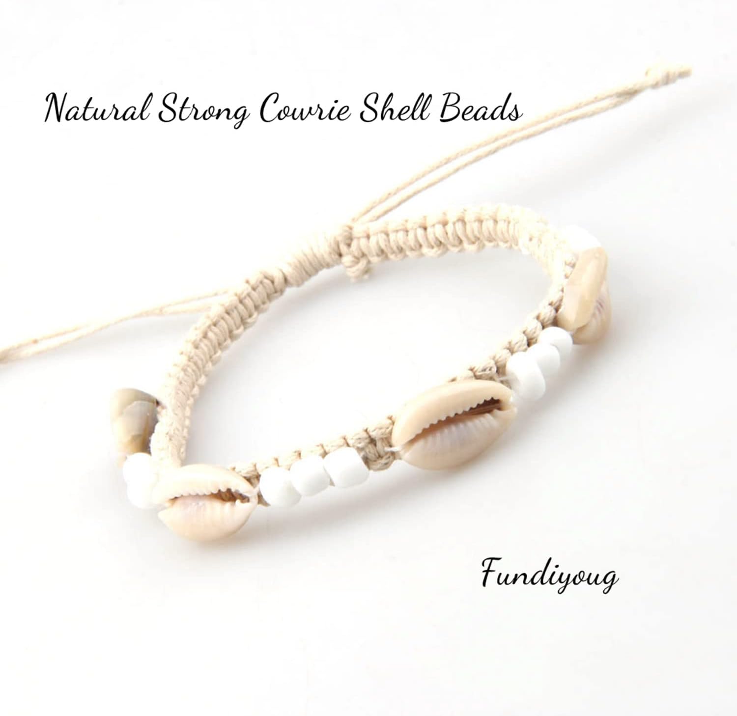 100 PCS White 0.63"-0.71" Natural Strong Cowrie Shell Beads Smooth Cut Oval Seashells, Beach Seashells with Hole for DIY Craft Jewelry Making, Adorning Hair Locks and Braids (Big Hole) - Image 6