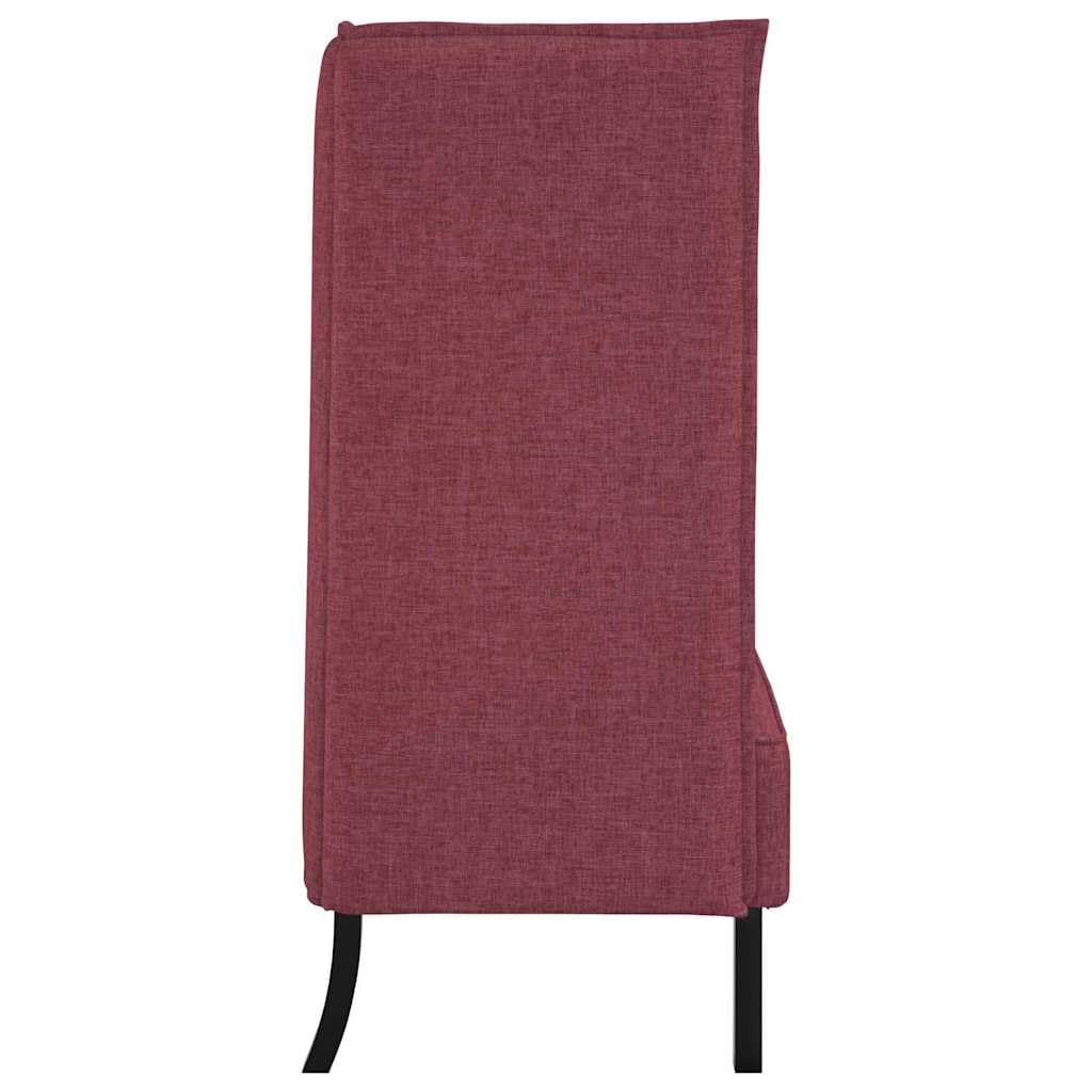 Hochlehns Sofa 2-Sitzer, Weinrot Akustiksofa mit Hoher Rückenlehne, Kompaktes Lounge Sofa für Büro, Lobby & Co-Working, Stoffbezug, 109x56x121cm