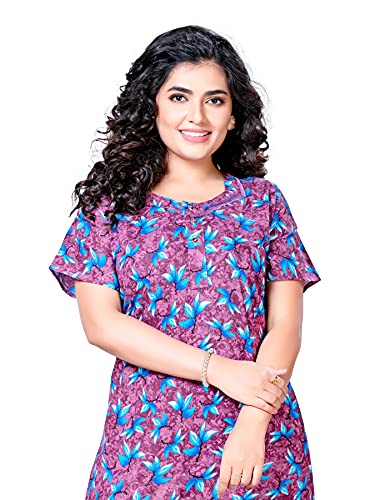 Image of PNAEONG Women Cotton Maxi Sleepwear