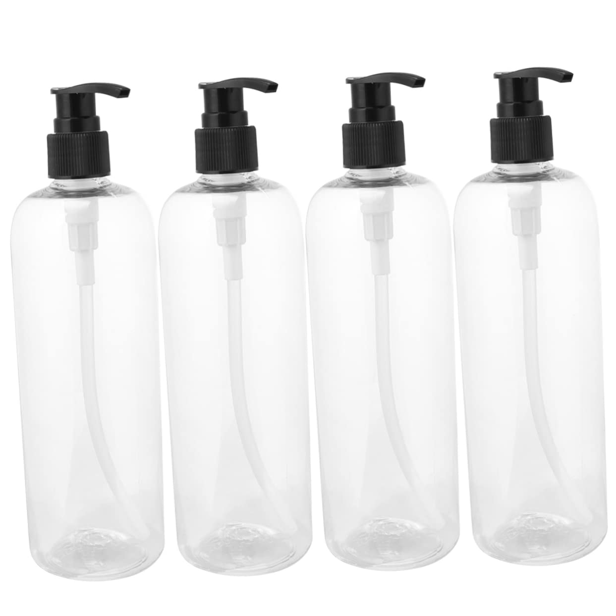 STOBAZA 2 Set 500 Ml Airless Pompa Bottiglia Set Emulsione Viaggio Ricaricabile Shampoo Bottiglia Nera Pompa A Prova Di Perdite Dispenser 4 Pezzi * 2