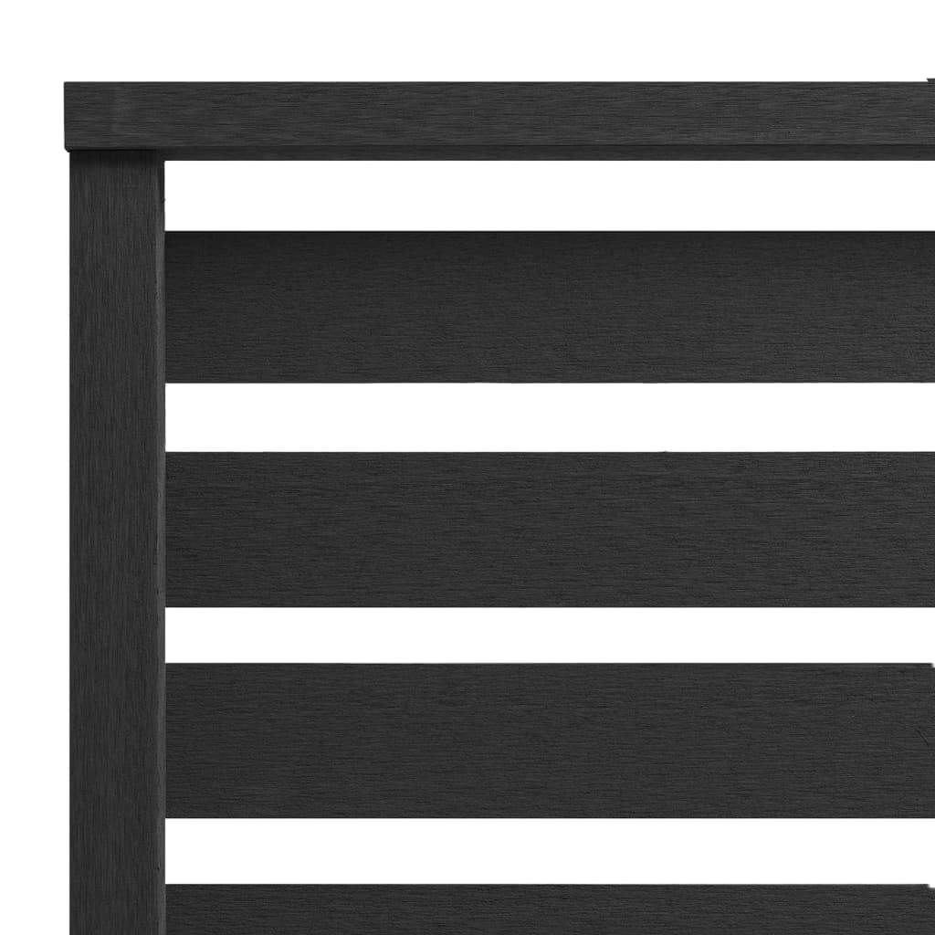 WPC Sichtschutzzaun 180x180 cm Schwarz, Horizontales Zaunelement für Garten und Terrasse, Witterungsbeständiger Windschutz und Gartenzaun aus Holz-Kunststoff-Verbundwerkstoff